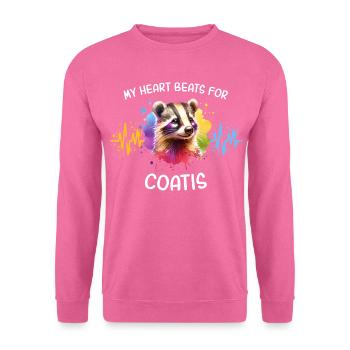 Nasenbär Herzlinie - Unisex Pullover - Pink - Vorne