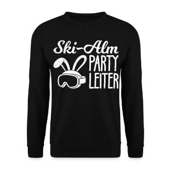 Skier SKI-ALM PARTY LADDER FUNNY - Unisex Sweatshirt - black - Front - Alina (178cm) & Michal (187cm)