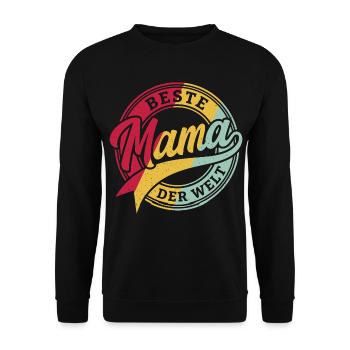 Cadeau de la Meilleure T-shirt Maman du Monde pour la fête des mères - Sweat-shirt Unisexe - noir - Devant - Alina (178cm) & Michal (187cm)