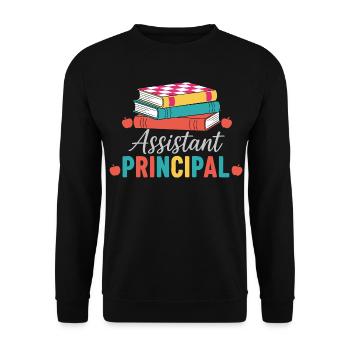 Vice Principal Assistant Principal Books - Unisex Sweatshirt - black - Front - Alina (178cm) & Michal (187cm)