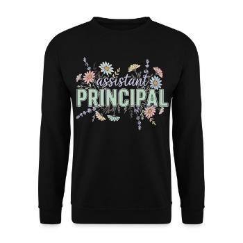 Vice Principal Assistant Flowers - Unisex Sweatshirt - black - Front - Alina (178cm) & Michal (187cm)