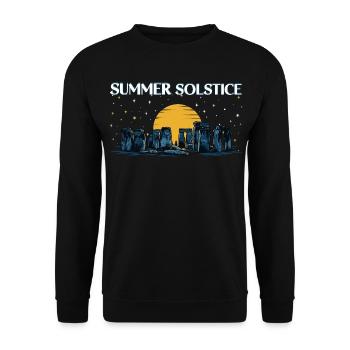 Litha Pagan: Sommersonnenwende, Mittsommer, Mittsommer, Mittsommer. - Unisex Pullover - Schwarz - Vorne - Alina (178cm) & Michal (187cm)