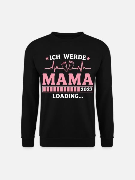 Ich werde Mama 2027 – Werdende Mutter - Unisex Pullover - Schwarz