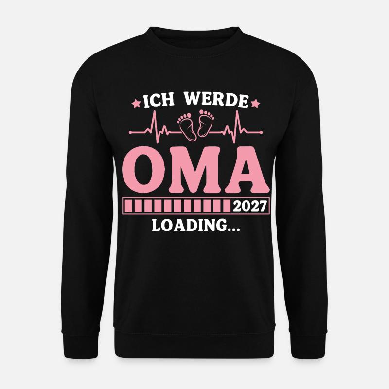 Ich werde Oma 2027 – Werdende Großmutter - Unisex Pullover - Schwarz