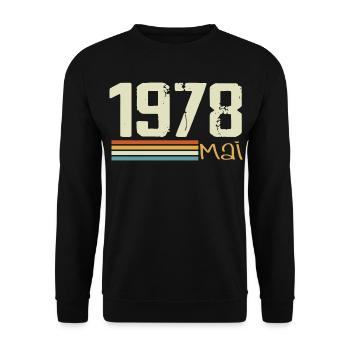 Mai 1978 - Sweat-shirt Unisexe - noir - Devant - Alina (178cm) & Michal (187cm)