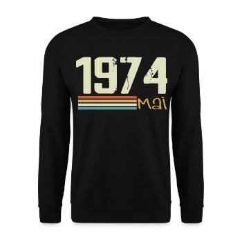 Mai 1974 - Sweat-shirt Unisexe - noir - Devant - Alina (178cm) & Michal (187cm)