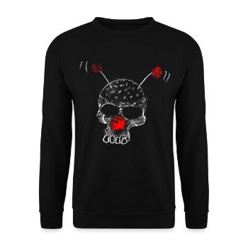 Crâne clownesque - Sweat-shirt Unisexe - noir - Devant - Alina (178cm) & Michal (187cm)