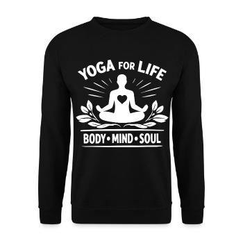 Yoga for Life Body Mind Soul Meditation - Sweat-shirt Unisexe - noir - Devant - Alina (178cm) & Michal (187cm)