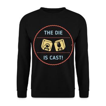 Le sort est jeté ! (Patch de fin de jeu de fête de garçon / 3C) - Sweat-shirt Unisexe - noir - Devant - Alina (178cm) & Michal (187cm)