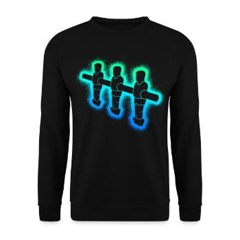Tischkicker Kickern Jungen Kinder Tischfußball - Unisex Pullover - Schwarz - Vorne - Alina (178cm) & Michal (187cm)