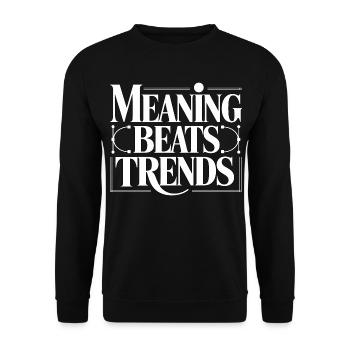 Logo Designer Meaning Beats Trends Visual Designer - Unisex Sweatshirt - black - Front - Alina (178cm) & Michal (187cm)
