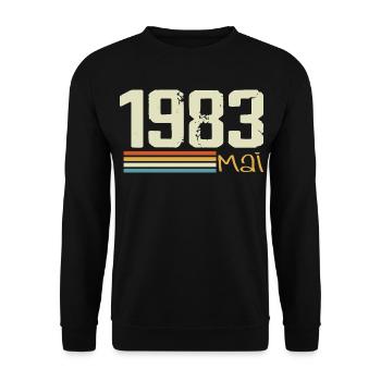 Mai 1983 - Unisex Pullover - Schwarz - Vorne - Alina (178cm) & Michal (187cm)