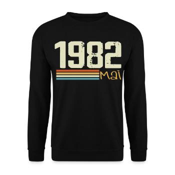 Mai 1982 - Unisex Pullover - Schwarz - Vorne - Alina (178cm) & Michal (187cm)