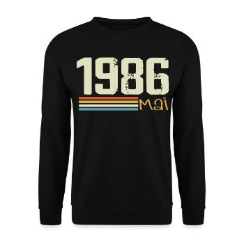 Mai 1986 - Sweat-shirt Unisexe - noir - Devant - Alina (178cm) & Michal (187cm)