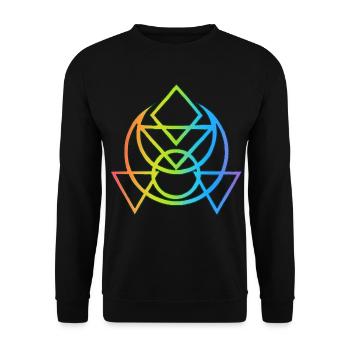 Multicolored Egyptian esoteric symbol - Unisex Sweatshirt - black - Front - Alina (178cm) & Michal (187cm)