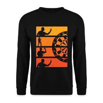 Fléchette Battement De Cœur Joueur Fléchette Darts - Sweat-shirt Unisexe - noir - Devant - Alina (178cm) & Michal (187cm)