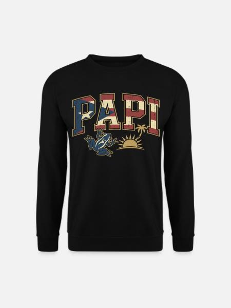 Papi Puerto Rico Flag - Unisex Sweatshirt - black