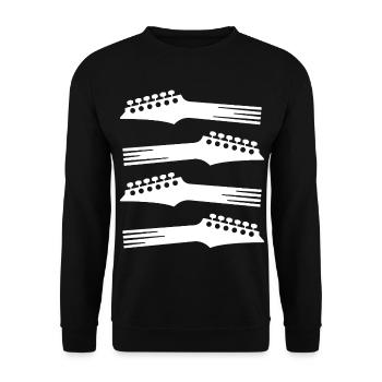 Silhouettes de tête de guitare - Sweat-shirt Unisexe - noir - Devant - Alina (178cm) & Michal (187cm)