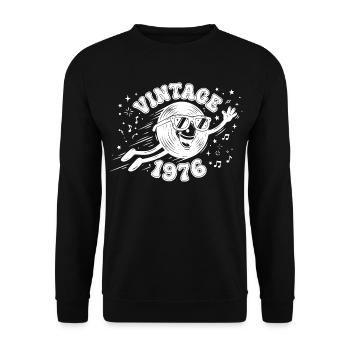Millésime 1976 - Sweat-shirt Unisexe - noir - Devant - Alina (178cm) & Michal (187cm)