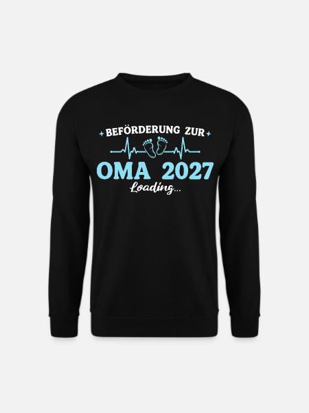Oma 2027 Beförderung Großmutter Geschenk - Unisex Pullover - Schwarz