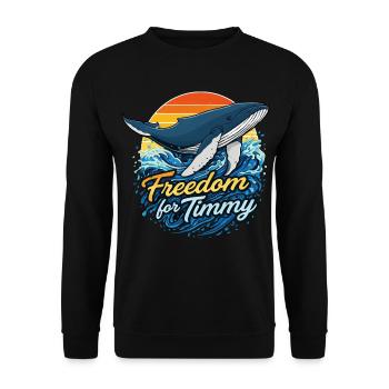 Freedom for Timmy - Sundowner  - Unisex Pullover - Schwarz - Vorne - Alina (178cm) & Michal (187cm)