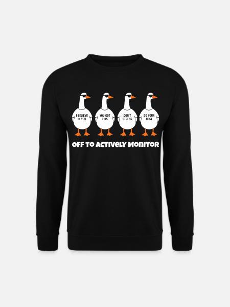 Four funny ducks in single file - Unisex Sweatshirt - black
