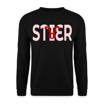 ANNIVERSAIRE MAI - AVRIL TAUREAU - Sweat-shirt Unisexe - noir - Devant - Alina (178cm) & Michal (187cm)
