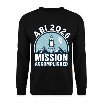 Abi 2026 - Mission accomplie - Sweat-shirt Unisexe - noir - Devant - Alina (178cm) & Michal (187cm)