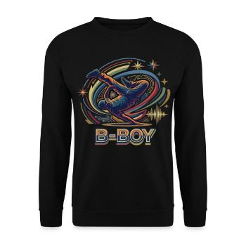 Breakdance B-Boy Hip Hop Streetdance - Unisex Sweatshirt - black - Front - Alina (178cm) & Michal (187cm)