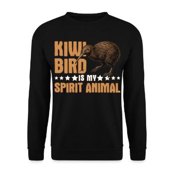 L’oiseau kiwi est mon animal spirituel Nouvelle-Zélande - Sweat-shirt Unisexe - noir - Devant - Alina (178cm) & Michal (187cm)