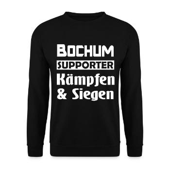 Bochum Supporter: Kämpfen & Siegen - Unisex Pullover - Schwarz - Vorne - Alina (178cm) & Michal (187cm)