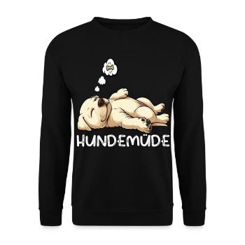 Hundemüde Labrador Labradorbesitzer Labradorhalter - Unisex Pullover - Schwarz - Vorne - Alina (178cm) & Michal (187cm)
