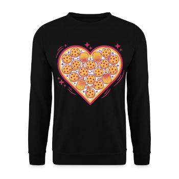 Pickleball-lustiger Spieler lieben Pickleball-Paddel - Unisex Pullover - Schwarz - Vorne - Alina (178cm) & Michal (187cm)