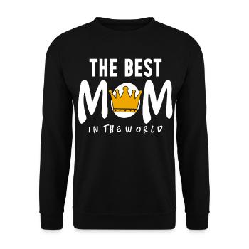 Die beste Mutter der Welt Royal Crown Queen Art - Unisex Pullover - Schwarz - Vorne - Alina (178cm) & Michal (187cm)