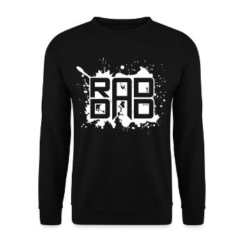 Rad Dad Retro Vintage Stil Vatergeschenk - Unisex Pullover - Schwarz - Vorne - Alina (178cm) & Michal (187cm)