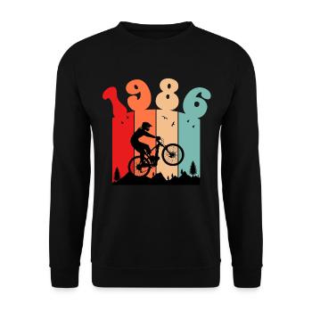 Millésime 1986 - Sweat-shirt Unisexe - noir - Devant - Alina (178cm) & Michal (187cm)