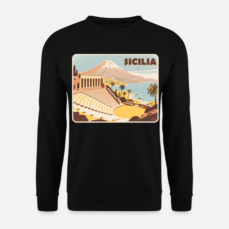 Sizilien - Unisex Pullover - Schwarz
