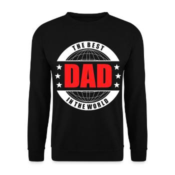 Der beste Vater der Welt – Nummer eins Vater - Unisex Pullover - Schwarz - Vorne - Alina (178cm) & Michal (187cm)