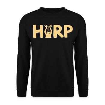 Harpenlyra Musikliebhaber-Grafik - Unisex Pullover - Schwarz - Vorne - Alina (178cm) & Michal (187cm)