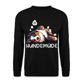 Hundemüde Appenzeller Sennenhund Sennenhunde  - Unisex Pullover - Schwarz - Vorne - Alina (178cm) & Michal (187cm)