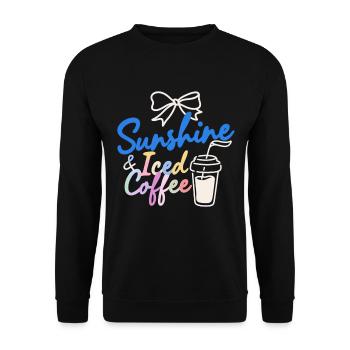 Sommer Sonne Urlaub - Unisex Pullover - Schwarz - Vorne - Alina (178cm) & Michal (187cm)