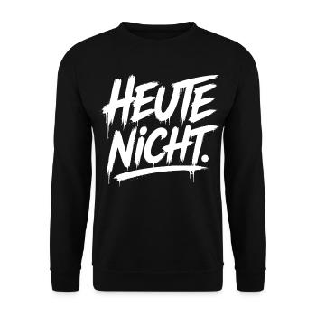 Today Night Graffiti Font - Unisex Sweatshirt - black - Front - Alina (178cm) & Michal (187cm)