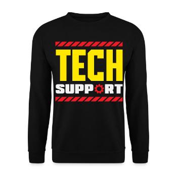 Tech Support Employee Gear Industrial - Unisex Sweatshirt - black - Front - Alina (178cm) & Michal (187cm)