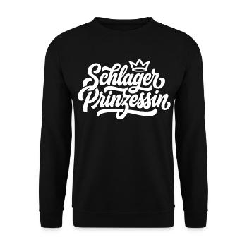 Schlager Prinzessin - Unisex Pullover - Schwarz - Vorne - Alina (178cm) & Michal (187cm)
