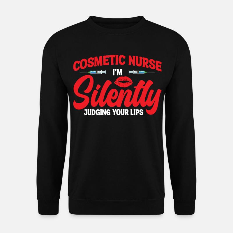 Ästhetische Krankenschwester Lippenchirurgie-Injektor-Botox - Unisex Pullover - Schwarz