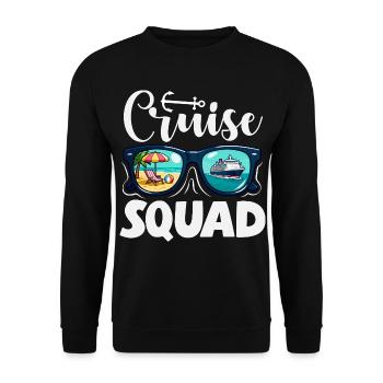 Cruise Squad Sunglasses Holiday Trip - Unisex Sweatshirt - black - Front - Alina (178cm) & Michal (187cm)