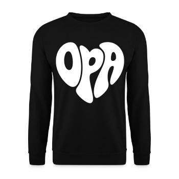 Cœur de grand-père - Sweat-shirt Unisexe - noir - Devant - Alina (178cm) & Michal (187cm)