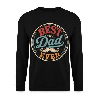 World's Best Dad Original Gift Humor - Unisex Sweatshirt - black - Front - Alina (178cm) & Michal (187cm)