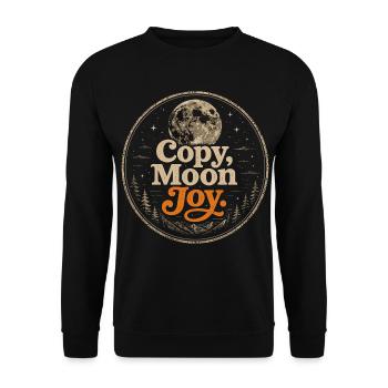 Lunar Joy Celestial Vintage-Design - Unisex Pullover - Schwarz - Vorne - Alina (178cm) & Michal (187cm)