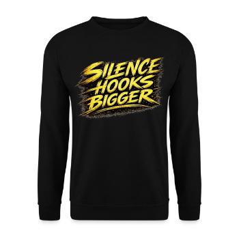 Silence Hooks Design de pêche à la carpe plus grande - Sweat-shirt Unisexe - noir - Devant - Alina (178cm) & Michal (187cm)